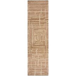 Teppich Welt Beige Polyester 80 cm 300 cm - Farbe: natur - Teppich