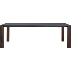 Tisch Tavoli Schwarz Keramik/Holz 90 cm - Material: Keramik, Nussbaum - Möbel Konfigurator: Traummöbel individuell zusammenstellen - Tisch