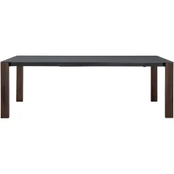 Tisch Tavoli Schwarz Keramik/Holz 90 cm - Material: Keramik, Nussbaum - Möbel Konfigurator: Traummöbel individuell zusammenstellen - Tisch
