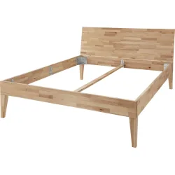Bett Cyrill Braun Holz 120 x 200 cm - Farbe: eiche - Bett