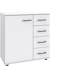 Kommode Tiby Weiss Holz 81 cm 41 cm - Material: Holzwerkstoff - Kommode