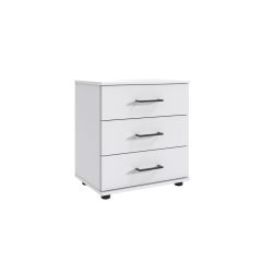 Nachttisch Tiby Weiss Holz 52 cm - Material: Holzwerkstoff - Nachttisch