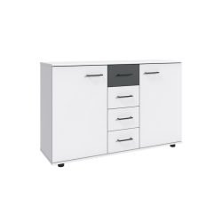 Kommode Tiby Weiss Holz 130 cm 41 cm - Material: Holzwerkstoff - Kommode