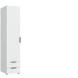 Kleiderschrank Modu Schwarz/Weiss Holz 40 cm 54 cm 185 cm - Farbe: weiss/schwarz - Material: Holzwerkstoff - Kleiderschrank