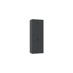 Kleiderschrank Modu Grau Holz 80 cm 54 cm 225 cm - Farbe: graphit - Material: Holzwerkstoff - Kleiderschrank
