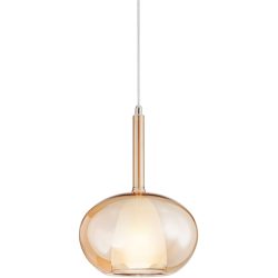 Giberti Luce Pendellampe Carina Gelb Glas 22 cm 33.5 cm - Farbe: amber - Pendellampe