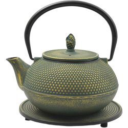 Teekanne Therese Gold/Grün Eisen 1.2 l - Farbe: grün/gold - Material: Gusseisen - Teekanne