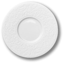 DEGRENNE Untertassen-Set 6-tlg. Collection L Couture Blanc Weiss Porzellan - Untertassen-Set 6-tlg.