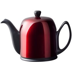 DEGRENNE Teekanne Salam Rot/Schwarz Edelstahl<multisep/>Porzellan 1 l - Material: Porzellan/Edelstahl - Teekanne