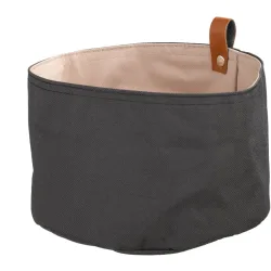 Brotkorb Aps Schwarz/Beige Stoff 20 cm 20 cm - Brotkorb