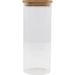 POINT-VIRGULE Vorratsdose Kitchen Transparent Bambus/Glas 10 cm 25 cm - Farbe: Holz/transparent - Material: Glas/Bambus - Vorratsdose