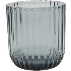 POINT-VIRGULE Windlicht Lamazère Blau Glas 9 cm 9.3 cm - Windlicht