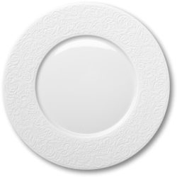 DEGRENNE Teller flach Collection L Couture Blanc Weiss Porzellan 24 cm - Teller flach