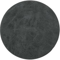 ZICZAC Untersetzer Truman Schwarz Kunstleder 9.5 cm - Untersetzer