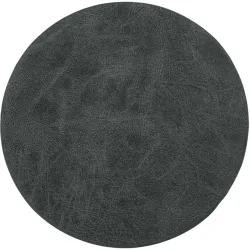 ZICZAC Untersetzer Truman Schwarz Kunstleder 9.5 cm - Untersetzer