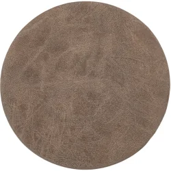 ZICZAC Untersetzer Truman Braun Kunstleder 9.5 cm - Untersetzer