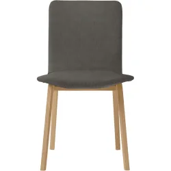 Stuhl Skovby Grau Holz/Stoff 46 cm Neigbar - Material: Eiche massiv - Stuhl