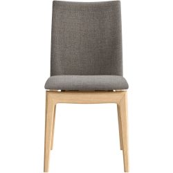 Stuhl Skovby Braun/Grau Holz/Stoff 45 cm - Material: Eiche massiv - Stuhl