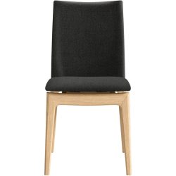Stuhl Skovby Schwarz Holz/Stoff 45 cm - Material: Eiche massiv - Stuhl