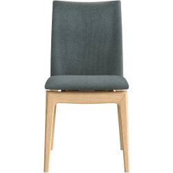 Stuhl Skovby Blau/Grau Holz/Stoff 45 cm - Farbe: blaugrau - Material: Eiche massiv - Stuhl