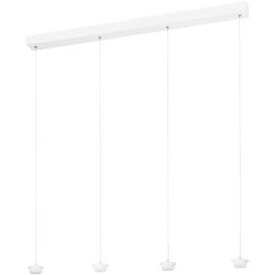 Pendellampe Cara Weiss Metall 87 cm 200 cm - LED - Lichtfarbe: Extra warmweiss - Helles Neutralweiss - Pendellampe- LED Energiesparlampe