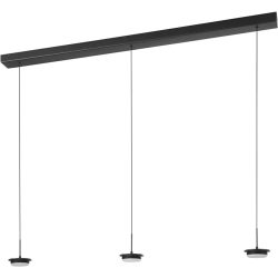 Pendellampe Cara Schwarz Metall 115 cm 200 cm - LED - Lichtfarbe: Extra warmweiss - Helles Neutralweiss - Pendellampe- LED Energiesparlampe