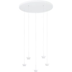 Pendellampe Cara Weiss Metall 50 cm 200 cm - LED - Lichtfarbe: Extra warmweiss - Helles Neutralweiss - Pendellampe