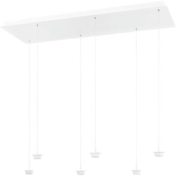 Pendellampe Cara Weiss Metall 100 cm 200 cm - LED - Lichtfarbe: Extra warmweiss - Helles Neutralweiss - Pendellampe- LED Energiesparlampe