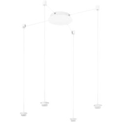 Pendellampe Cara Weiss Metall 20 cm 200 cm - LED - Lichtfarbe: Extra warmweiss - Helles Neutralweiss - Pendellampe- LED Energiesparlampe