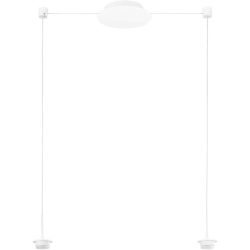 Pendellampe Cara Weiss Metall 18 cm 200 cm - LED - Lichtfarbe: Extra warmweiss - Helles Neutralweiss - Pendellampe- LED Energiesparlampe