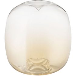 Lampenschirm Livia Braun Glas 24 cm 24 cm - Farbe: cognac - Lampenschirm
