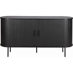 Sideboard Falvo Schwarz Holzwerkstoff 140 cm 76 cm - Material: Melaminbeschichtete Spanplatte - Sideboard
