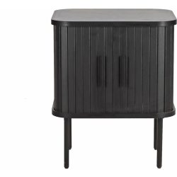 Nachttisch Zamio Schwarz Kunststoff 45 cm - Material: Melamin - Nachttisch