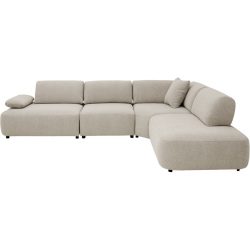 Ecksofa Vitello Beige Stoff 320 cm 240 cm - Ecksofa