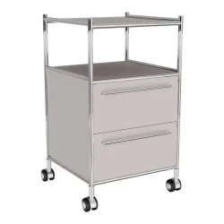 Cubo Braun/Grau Metall - Farbe: taupe - Rollcontainer