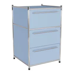 Sideboard Cubo Blau Metall - Farbe: stahlblau - Sideboard