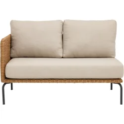 LIVIQUE, Loungeelement Venta braun Stahl T 75 cm - Loungeelement
