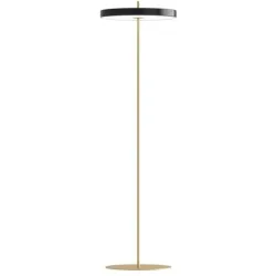 UMAGE Stehlampe Asteria Schwarz Aluminium/Stahl 31 cm 151 cm - Farbe: messing/schwarz - LED - Lichtfarbe: Warmweiss - Stehlampe- LED Energiesparlampe