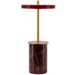 UMAGE Tischlampe Asteria Rot Stahl 12 cm 25.5 cm - LED - Lichtfarbe: Warmweiss - Tischlampe- LED Energiesparlampe