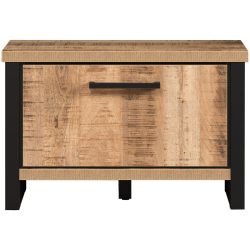 Schuhbank Rhodes Braun/Schwarz Holz 73 cm 47 cm - Material: Holzwerkstoff - Schuhbank