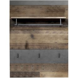 Garderobenpaneel Fuerte Grau Holz 80 cm 106 cm - Farbe: graphit - Material: Holzwerkstoff - Garderobenpaneel