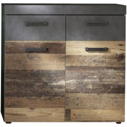 Schuhschrank Fuerte Grau Holz 90 cm 89 cm - Farbe: graphit - Material: Holzwerkstoff - Schuhschrank