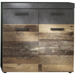 Schuhschrank Fuerte Grau Holz 90 cm 89 cm - Farbe: graphit - Material: Holzwerkstoff - Schuhschrank