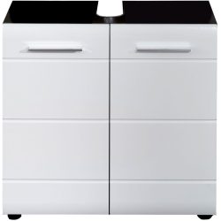 Waschbeckenunterschrank Haim Grau/Weiss Holz 60 cm 31 cm - Farbe: weiss/grau - Material: Holzwerkstoff - Waschbeckenunterschrank