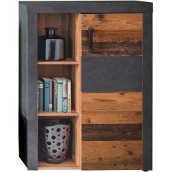 Sideboard Beyers Grau/Braun Holz 87 cm 118 cm - Farbe: graphit/natur - Material: Holzwerkstoff - Sideboard