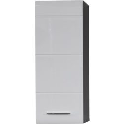 Hängeschrank Haim Grau/Weiss Holz 30 cm 24 cm 77 cm - Farbe: weiss/grau - Material: Holzwerkstoff - Hängeschrank