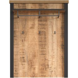 Garderobenpaneel Rhodes Braun/Schwarz Holz 73 cm 95 cm - Material: Holzwerkstoff - Garderobenpaneel