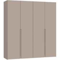 Kleiderschrank Arena Drehtüren Braun Holz 203 cm 59 cm 220 cm - Farbe: nougat - Material: Holzwerkstoff - Schweizer Möbelhersteller - Kleiderschrank