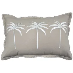 Zierkissen Reduced Beige Baumwolle 46 cm 60 cm - Farbe: creme - Material: Hülle: 100% Baumwolle, Füllung: 100% Polyester - Zierkissen
