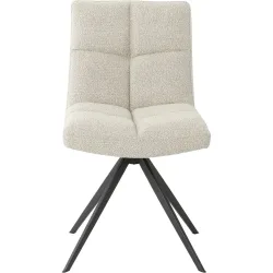 Stuhl Darvid Beige Metall/Polyester 48.5 cm - Material: Polyester/Metall - Stuhl